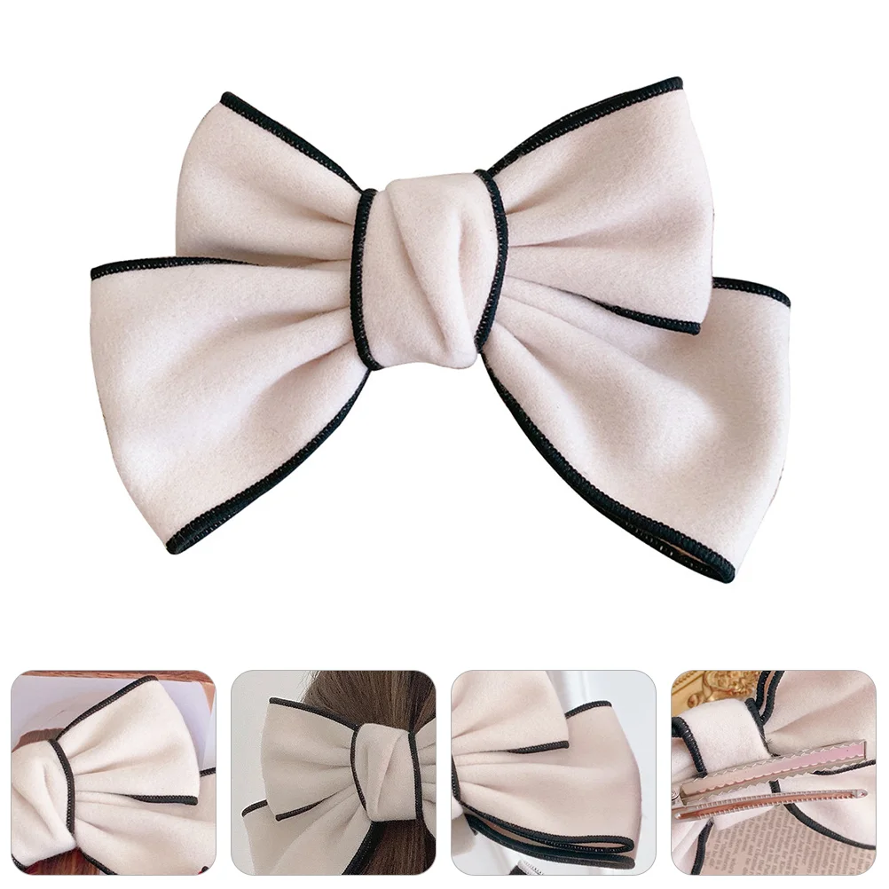 

Hair Clip Bow Hairpin Children Ornament Headgear Bowknot Pu Kids Clips for Girls