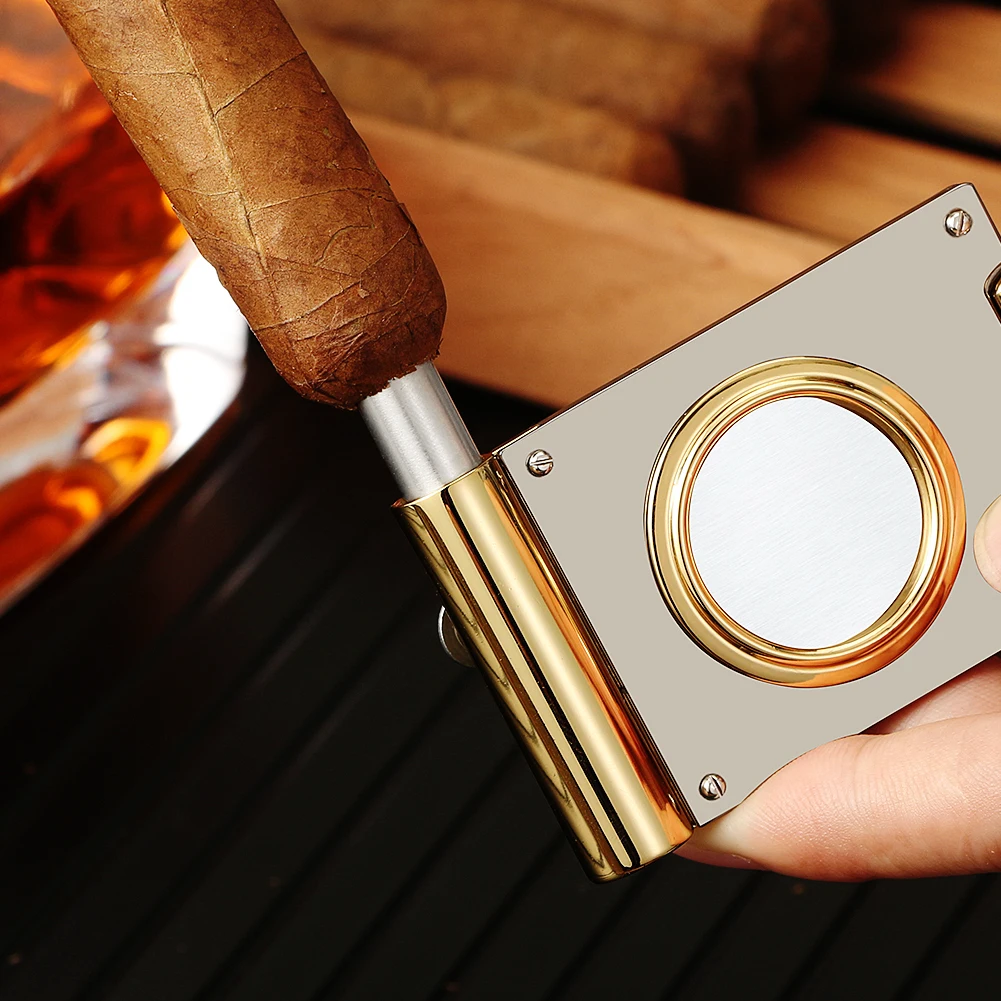 GALINER Cigar Cutter Guillotine With Cigar Punch Hole Drill Opener Stainless Steel Tabacco Cutting Cigar Accessories Tool