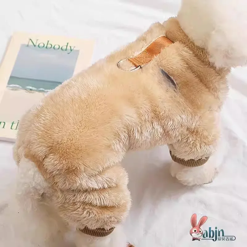 

Winter Warm Pet Clothes for Dogs Four-Legged Teddy Bichon with Lea Eco-Friendly Pet Apparel Functional Sle