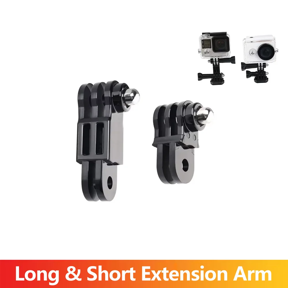 Long & Short Extension Pivot Arm Straight Connector For GoPro Hero 13 12 11 10 9 8 7 SJCAM Insta360 AKASO DJI Osmo Action Camera