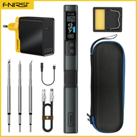 FNIRSI HS-02 100W Portable Soldering Iron Kit Soldering Iron Tips Smart Digital Soldering Iron Pen Tool for Electronics