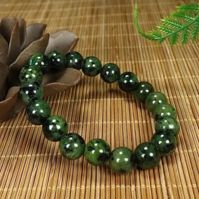 Natural Tibetan Jade Medicine King Stone Single Ring Bracelet Suitable for Men and Women Everyday Accessories