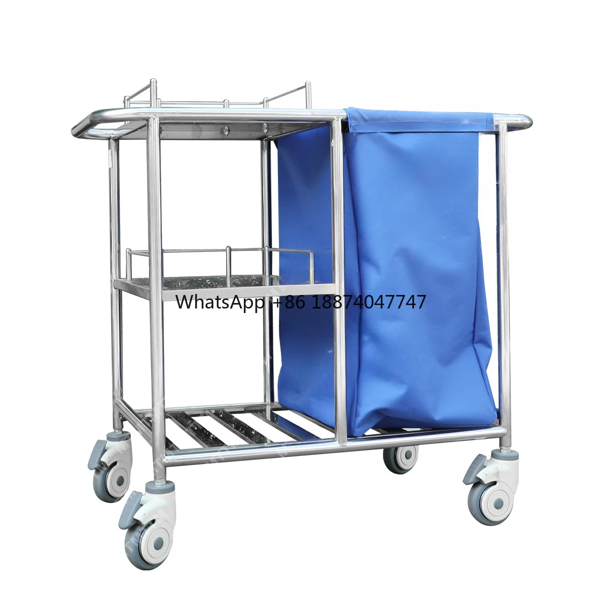 MEDICAL medical equipment Hospital solid cleaning 304 stainless steel linen trolley