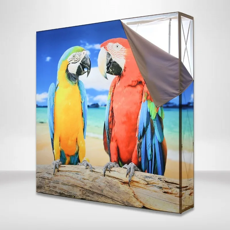 

Aluminum alloy folding display stand 3x3 grid LED light box booth