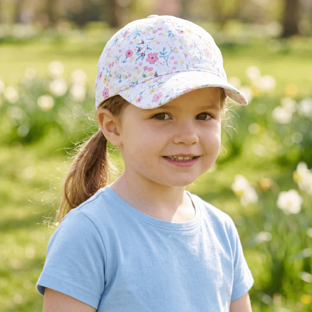 

Cartoon Flowers Adjustable Baseball Caps Sun-shading Breathable Children Outdoor Caps Sunscreen Polyester Kids Sports Hats