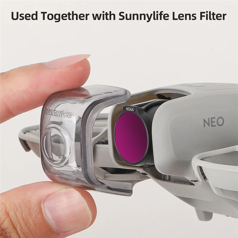 ABKI-Sunnylife Gimbal عدسة الغطاء الواقي Gimbal عدسة غطاء الغبار المضادة للتصادم ل DJI Neo ملحق