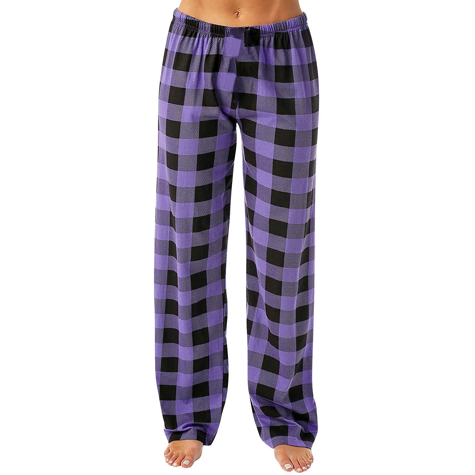 Women Pants Plaid Cotton Loose Ladies Pajama Pants Pyjama Trousers Men Sleep Bottoms Lounge Wear Sleep Lounge Pants Bottoms