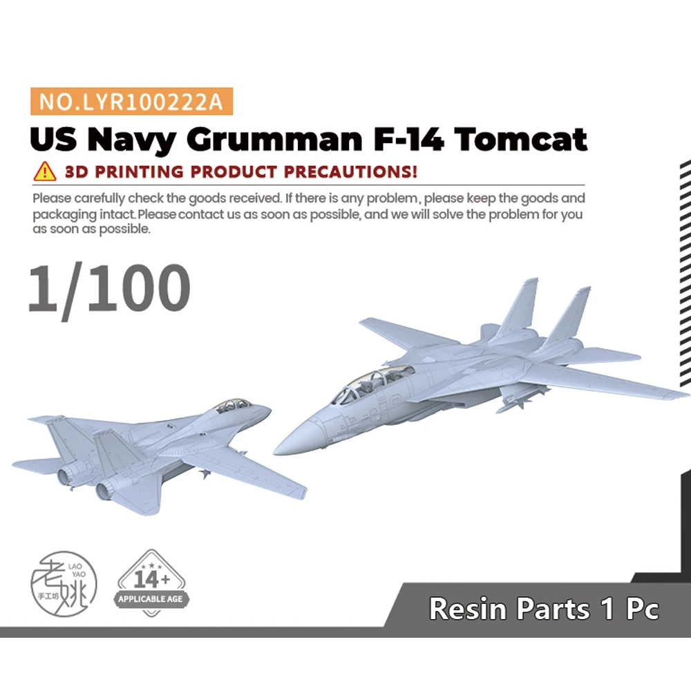 Yao's Studio LYR222A 1/100 Military Model Kit US Navy Grumman F-14 Tomcat WWII WAR GAMES