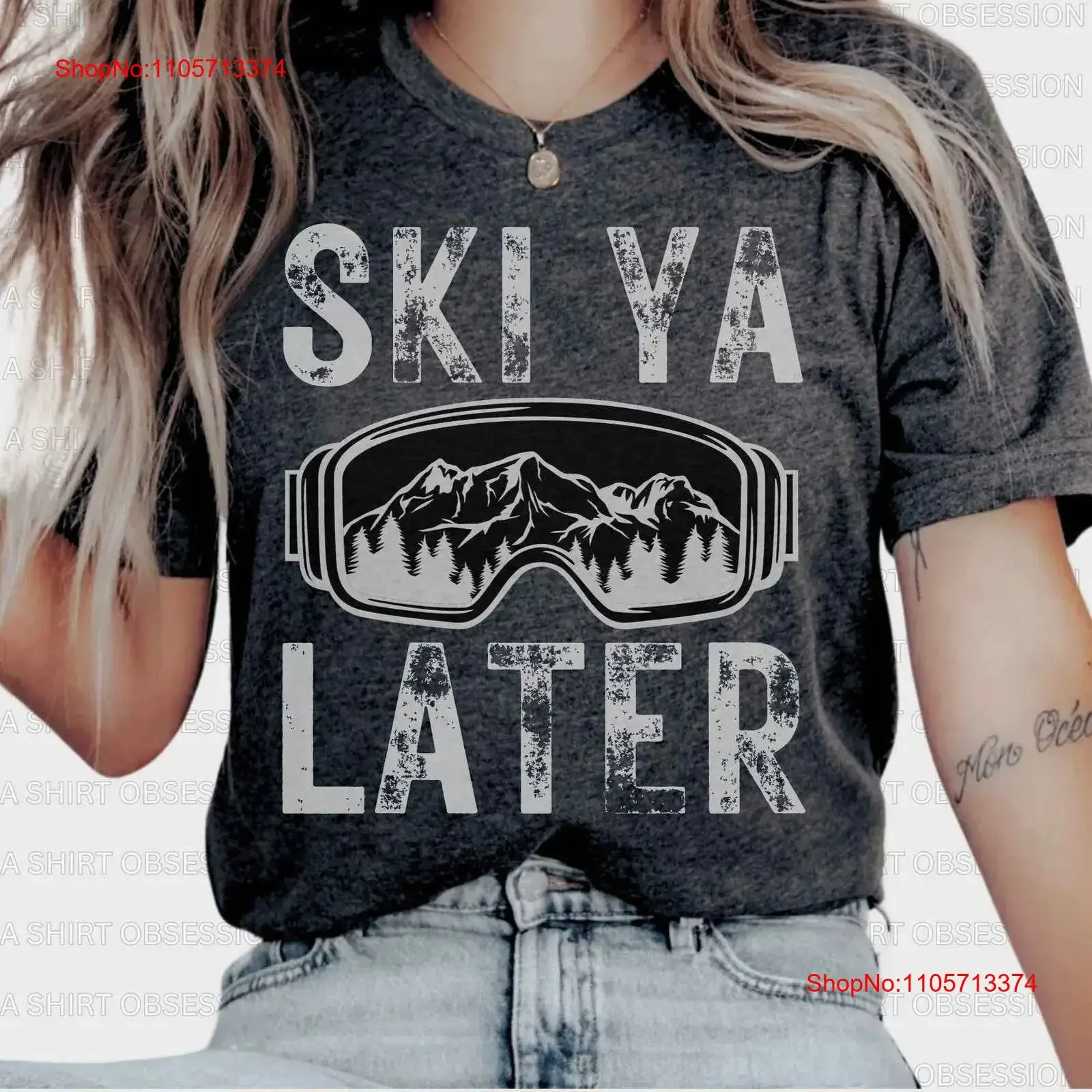 Apres Ski T Shirt Trip Skier Skiing and Snowboard Winter Sports Ya Later Funny vintage Washed Versatile Top For Everyday Wear