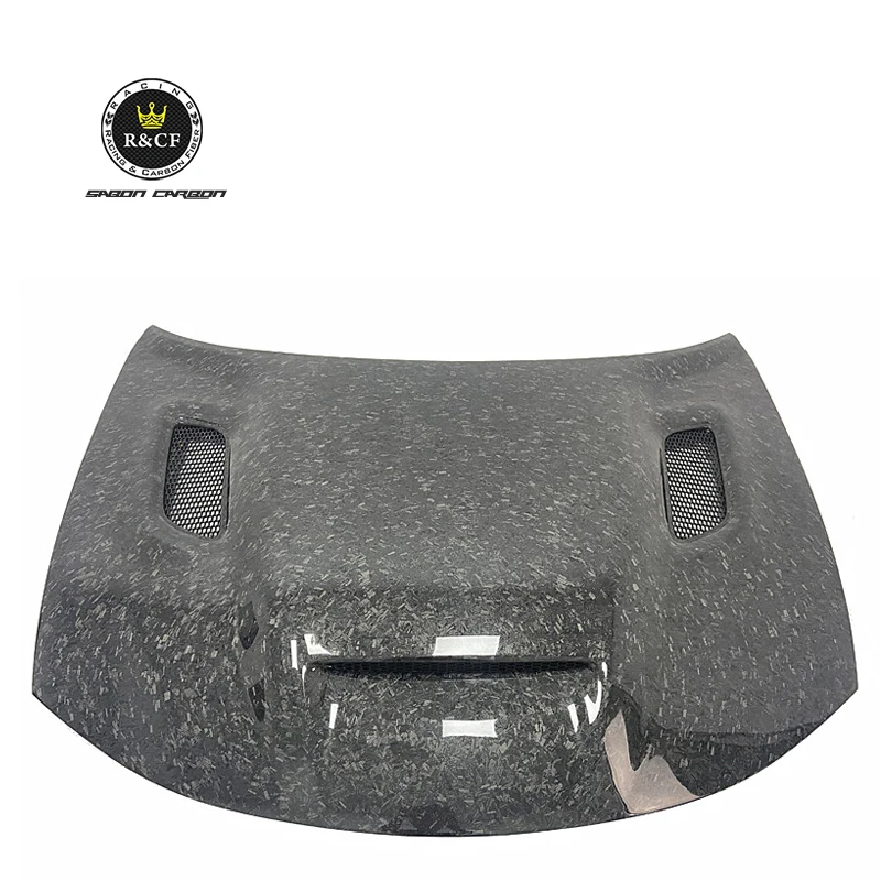 

Передний капот из кованого углеродного волокна в стиле Redeye с вентиляционными отверстиями для Dodge Charger SRT Hellcat 2015-21 гг.