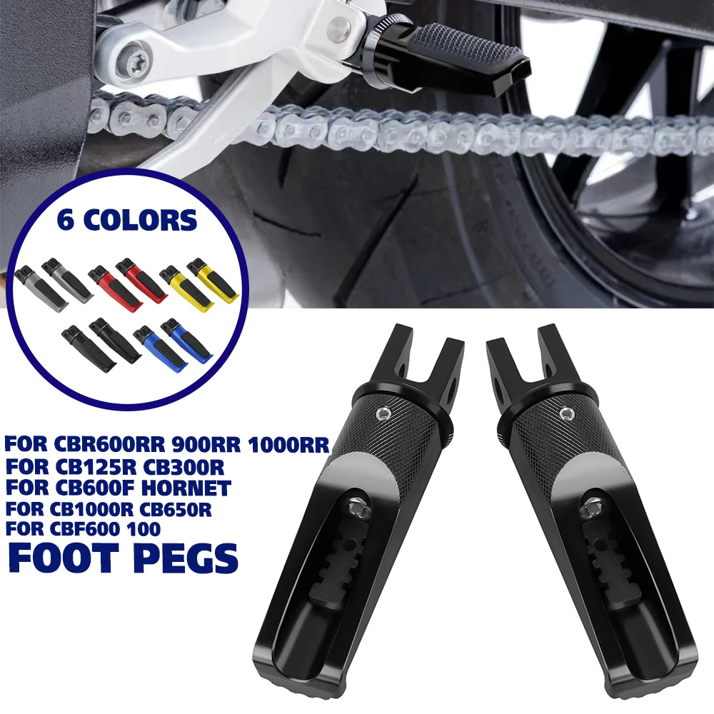 For Honda CBR250R CB600F HORNET Front Padel Footrests Foot Pegs CB125R CB300R CB1000R 08-20 CB650F CBF 600 CBR600 900 1000RR