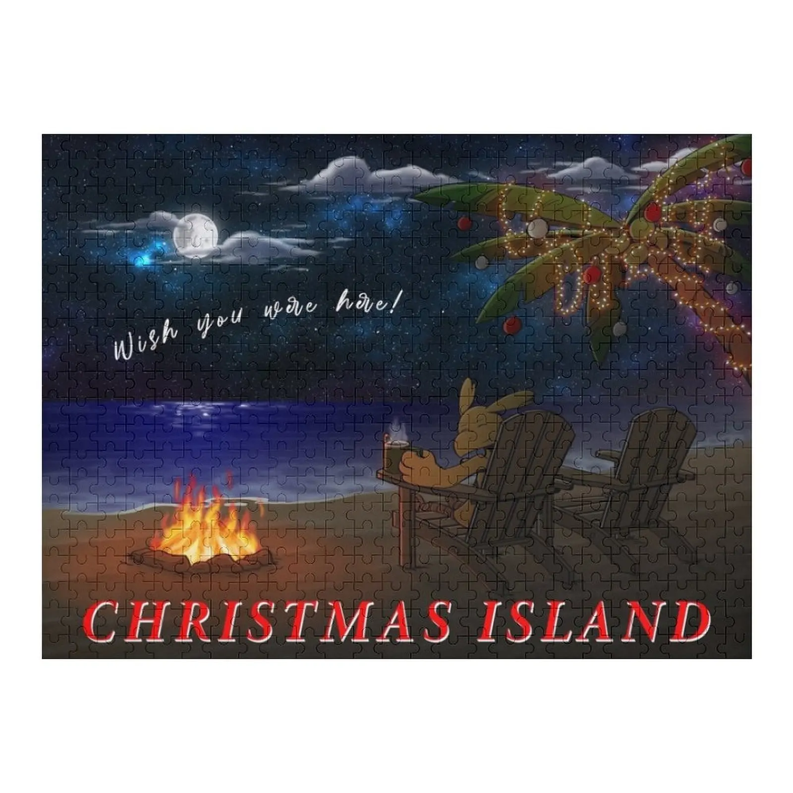 

Пазл «Рождественский остров» Персонализированная детская игрушка Персонализированная головоломка Персонализированные идеи подарков Пазл