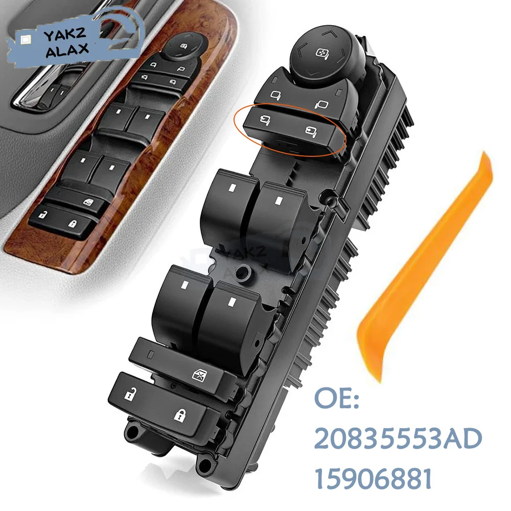 

15906881 Electric Window Control Switch for Cadillac Escalade Chevy Silverado GMC Yukon Sierra 2007-2014 2500 3500 20835553AD
