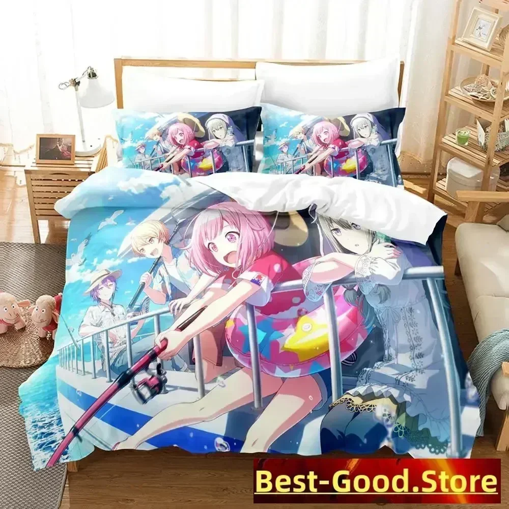 New Wonderlands x Showtime Bedding Set Single Twin Full Queen King Size Bed Set Adult Kid Bedroom Duvetcover Sets Anime Girls