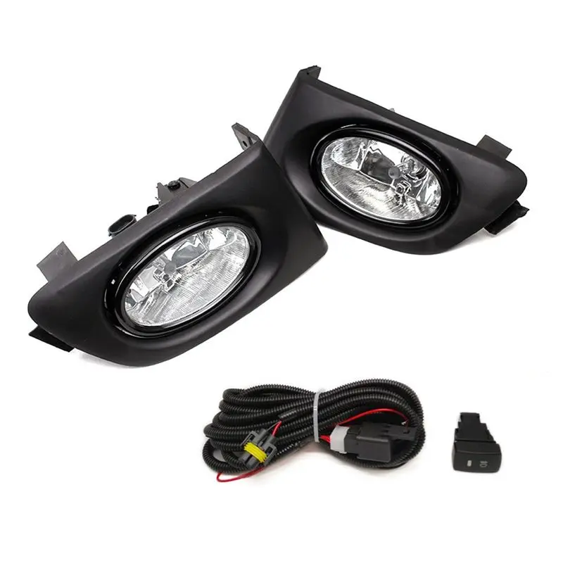 Accessories Front Bumper Fog Lights Assembly With Switch Wiring Kit For Honda Civic 2001 2002 Fog Light Systems