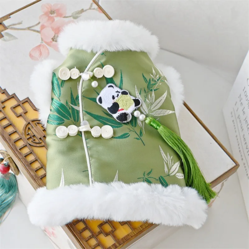 

Fashionable New Year Tang Suits, New Puppy Clothes, Teddy Bichon Frise Pet Cats,Autumn and Winter Styles for The Spring Festival