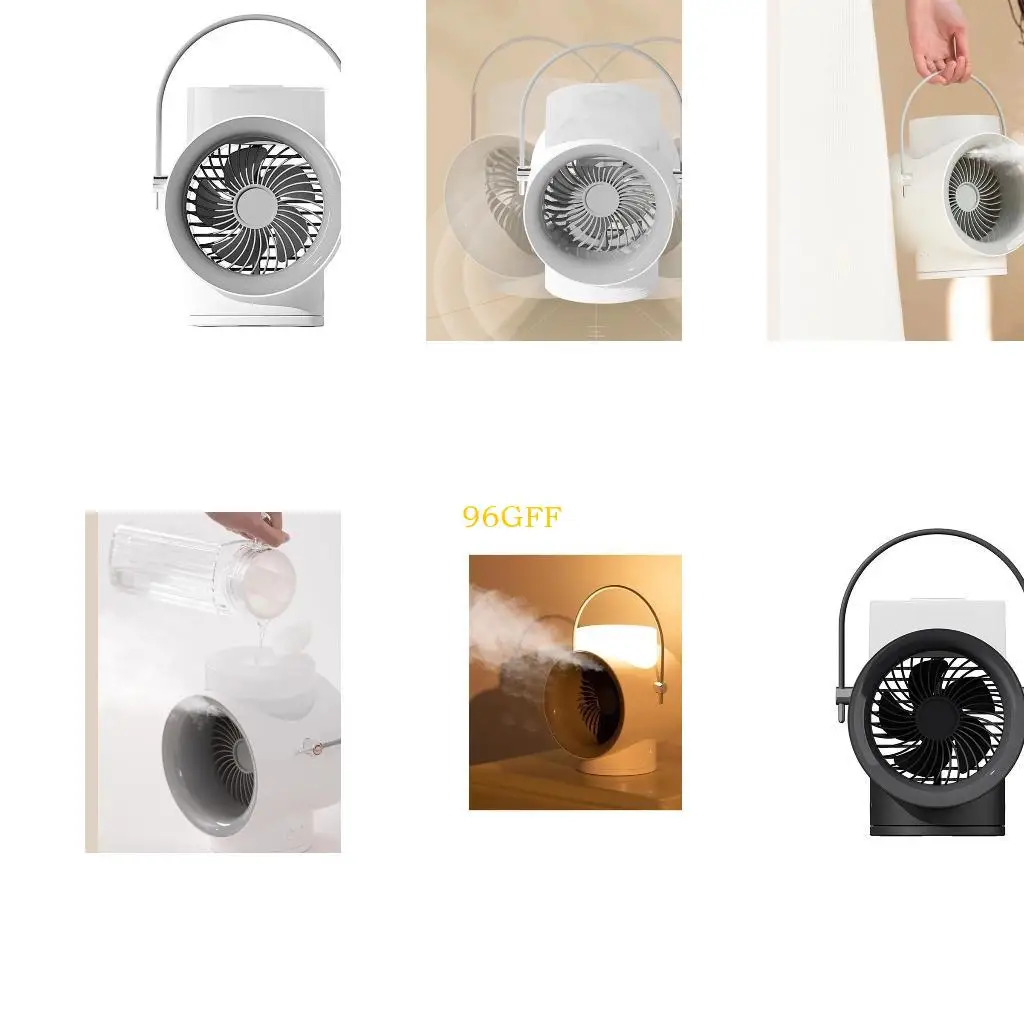 

96GF Портативный ароматерапевт воздушный кулер USB Desktop Shakiking for Head Small Fan 4000mah