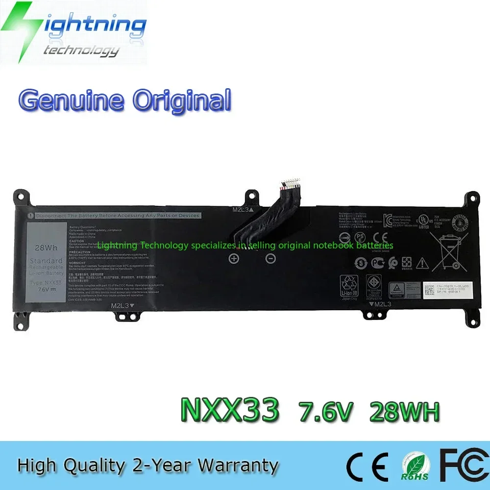 

2025 Year Genuine Original NXX33 7.6V 28Wh Notebook Battery for Dell Inspiron 3195 2-in-1 Notebook 0020K1 MJMVV P31T001