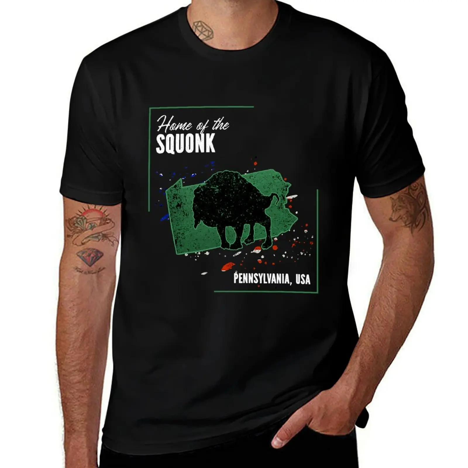 

Folklore Home of the Squonk Monster T-Shirt man t shirt cotton high quality men t shirt cotton 100% T-Shirt