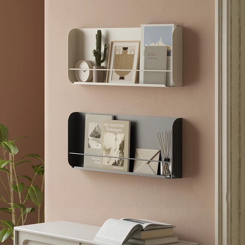 Nordic Iron Floating Shelves for Living Room Metal Magazine Rack Living Room Wall Storage Rack