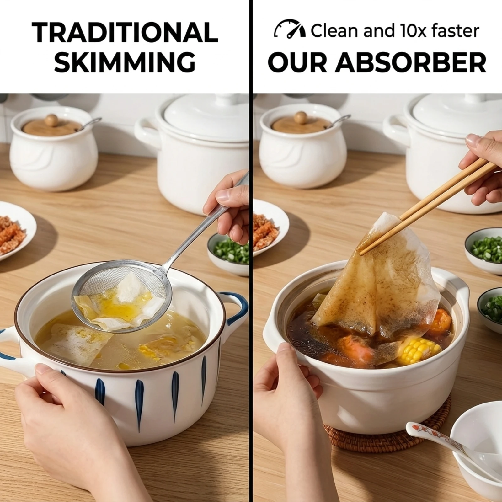 Oil Absorbing Paper For Kitchen Food Grade Oil Scum Filter Paper For Absorb Round Soup Fried Cooking Fried Food Tool - view 5