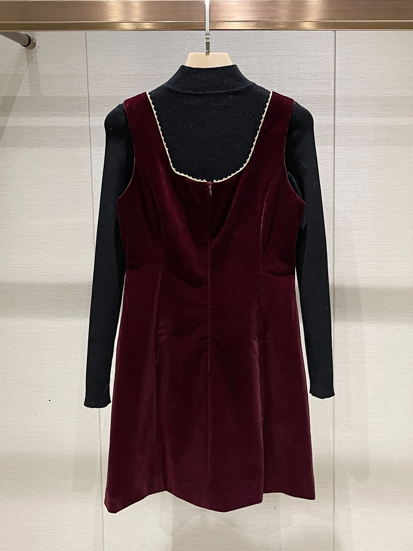 Ele tricoté gilet Dr deux pièces ensemble haut Ne Long Sve a-ligne Silhouette confortable respirant dame pour les déplacements Sle