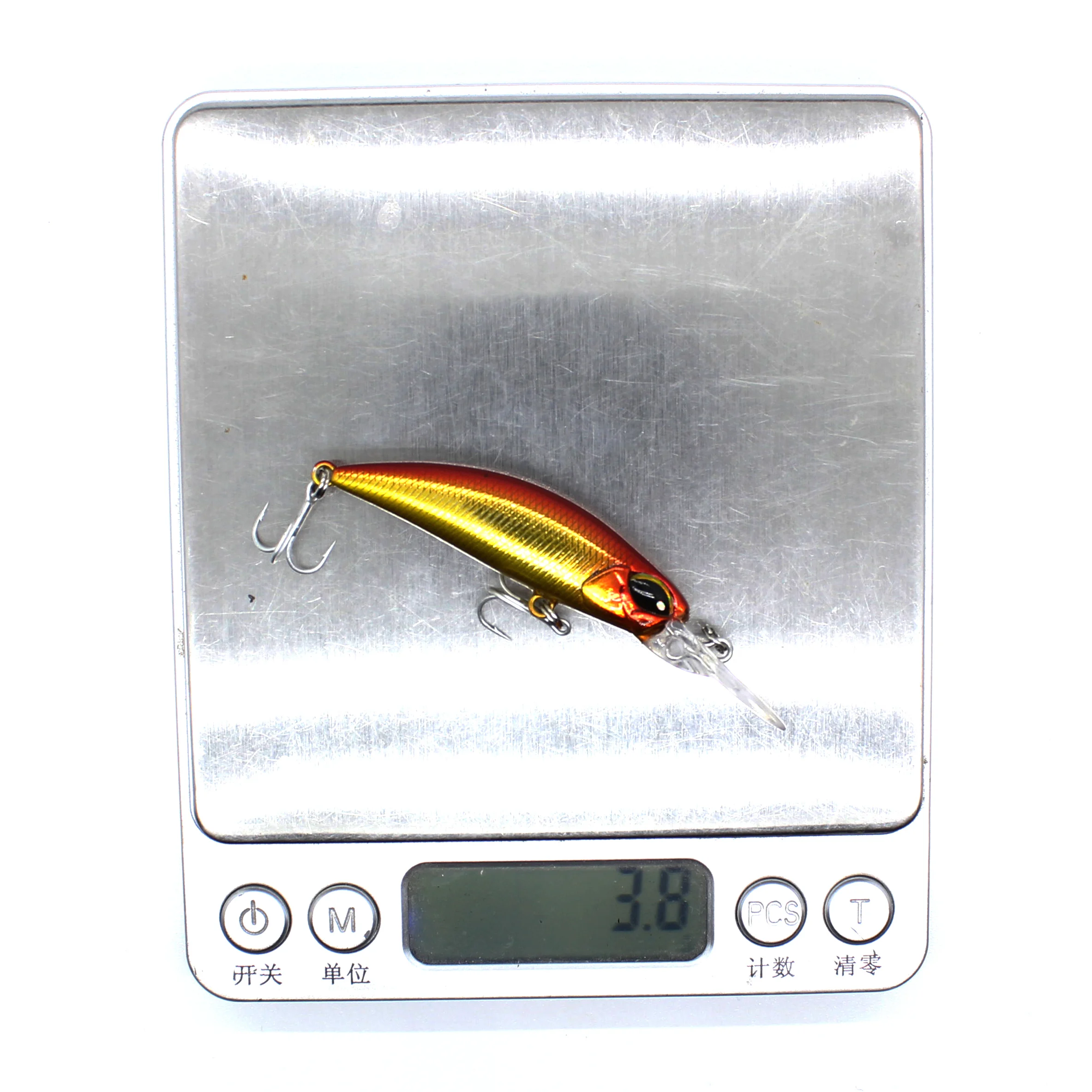 AOCLU-Hard Minnow Crankbait, Sinking Shad, Hard Bait, Saltwater Fishing Lure, Easy Cast, Fresh Saltwater, 70mm, 3.8g Depth 2.5m