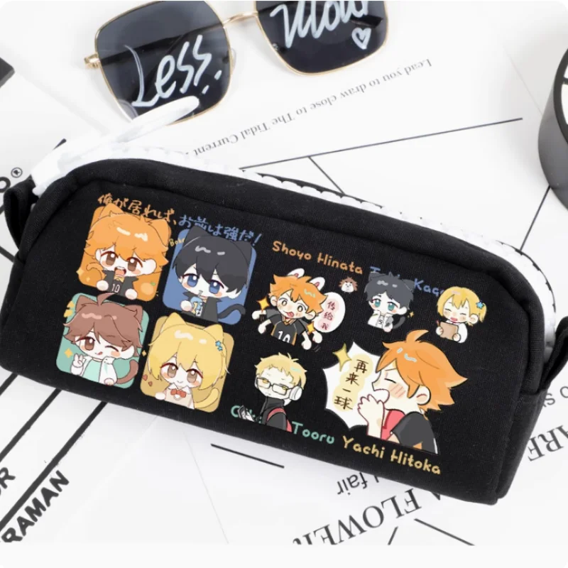 Anime Shoyo Hinata Tobio Kageyama Pencil Case Oxford Canvas Storage Bag Pencil Box Pencilcase School Pen Bag 2449