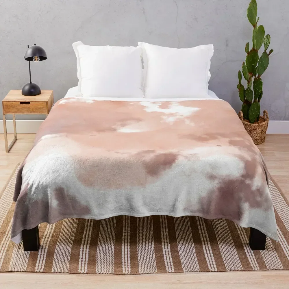 

Brown Tie Dye Design Throw Blanket Cozy Light Blanket for Travel Camping Picnic