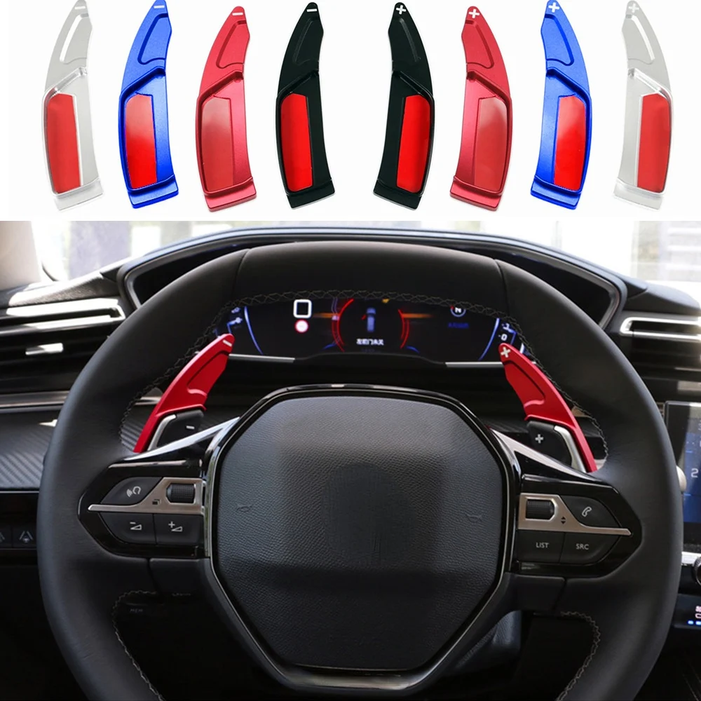 

2Pcs Steering Wheel Shift Paddles For Peugeot 508 5008 308 3008 208 2008 GT SW Gear Paddle DSG Extender Stickers Car Accessories