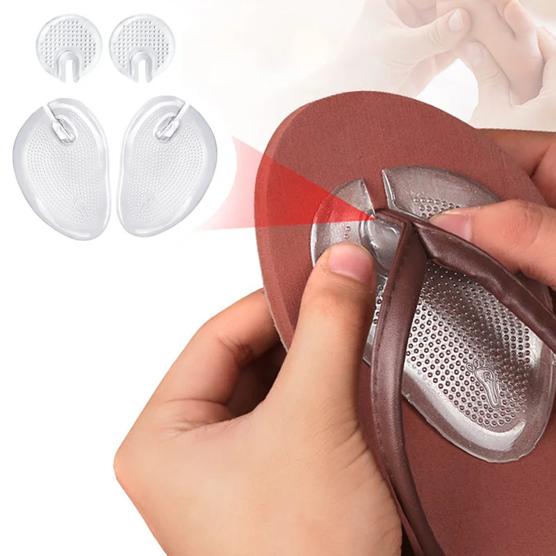 

Silicone Flip Flop Forefoot Pad for Toe Anti-Pain Inserts Protectors Sandals Invisible Anti slip Massage Half Yard Soft Insoles