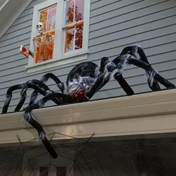 Halloween Black Plush Spider Decoration Props Simulation Giant Spider Kids Toy Outdoor Party House Decor black Spider