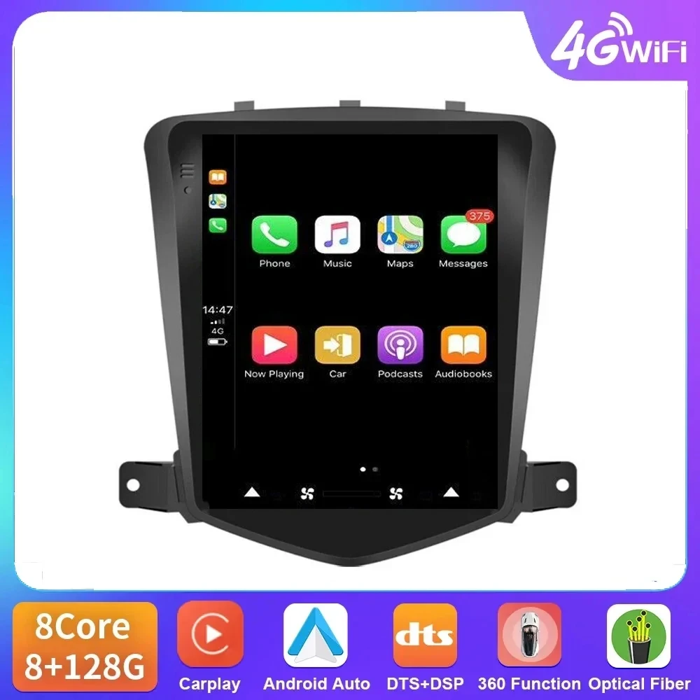 

9.7" Android 14 Car Radio For Chevrolet Cruze 2008-2012 Tesla Style Carplay Anadroid Auto Stereo Car Multimedia GPS Navigation