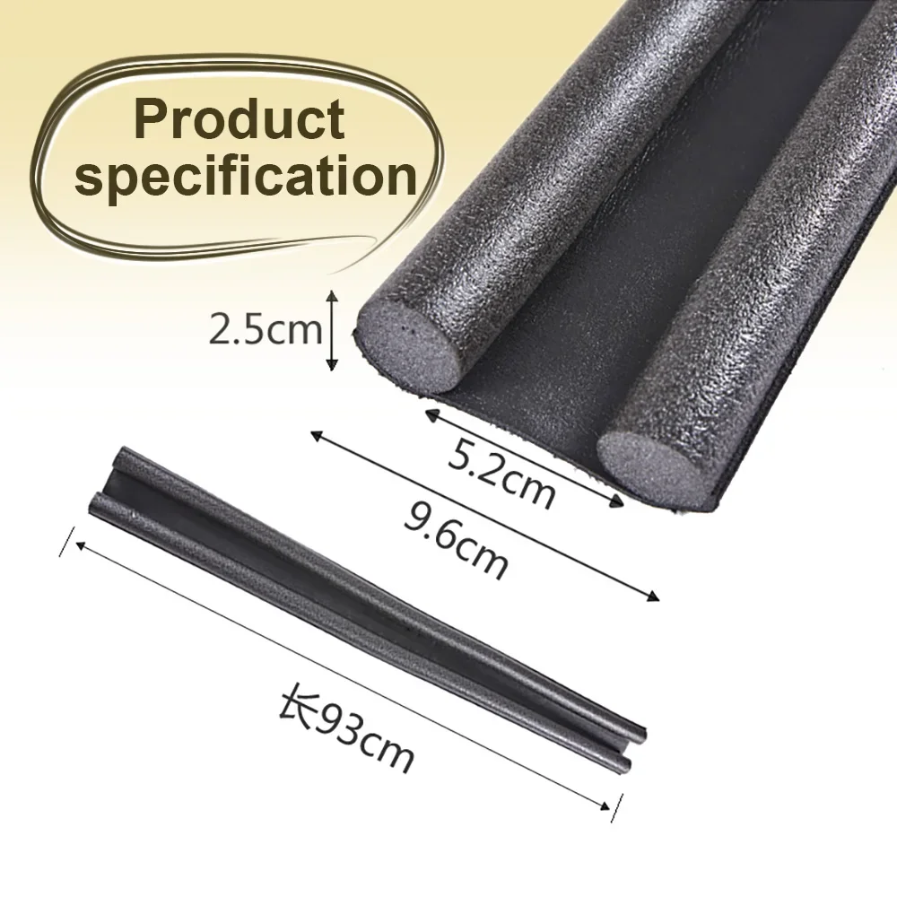 Windproof Seal Strip Draught Excluder Stopper Door Bottom Guard Double Acoustic Foam Sealing Strip Dustproof Soundproof Strips