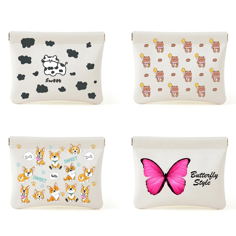 

Lady Waterproof Bag Auto Close Pouch Gift Jewelry Cosmetics Coin Key Storage Bags Cute Animals Makeup Pouch Bag Portable Women