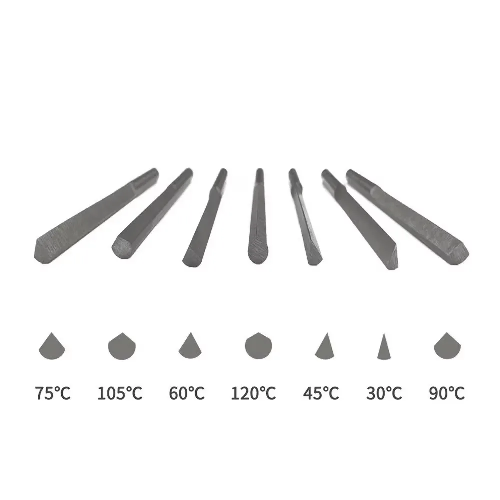 Wolfram Stahl Winkel Cutter Gravur Messer Schmuck Pneumatische Stichel Zubehör Spachtel Dreieck Metall Klingen DIY Machen Werkzeuge – Detail 2