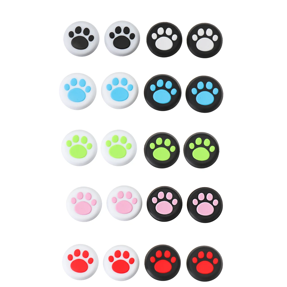 

4 Pcs Soft Protector Analog Controller Silicone Caps Thumb Sticks Grips For Sony PlayStation 5 PS5 PS4/3 XBox