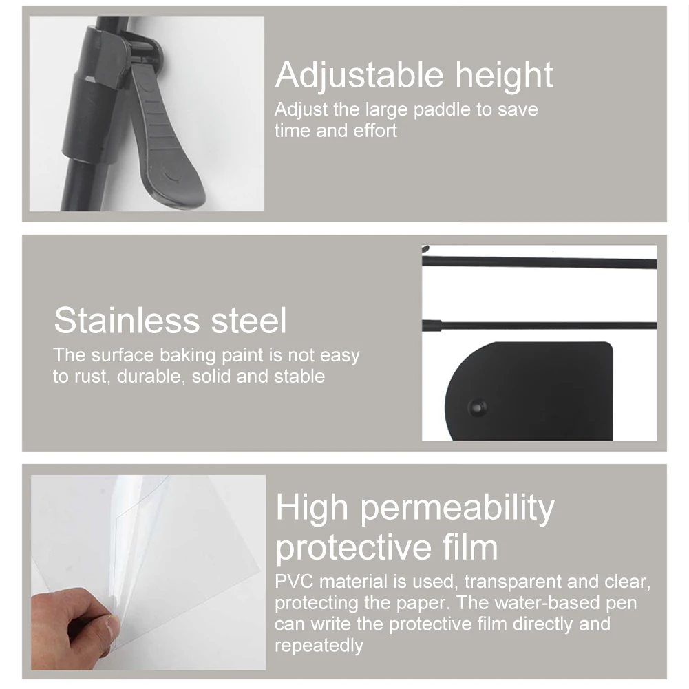 حامل لافتات أرضية لطاولة واقية ثابتة ، عرض تجاري للعرض ، إعلانات حفلات مدرسية ، ارتفاع قابل للتعديل ، 2 ، A4