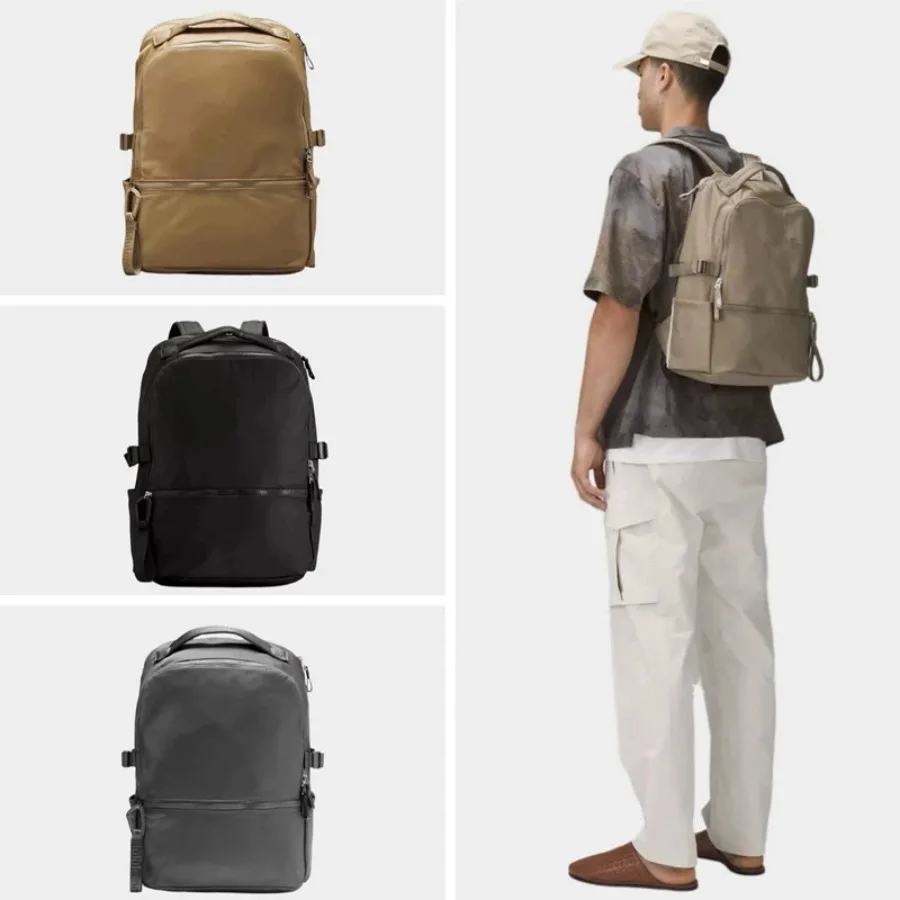 

【New style】-lulu new New Crew22L backpack school bag backpack travel yoga fitness waterproof men's and women's bags