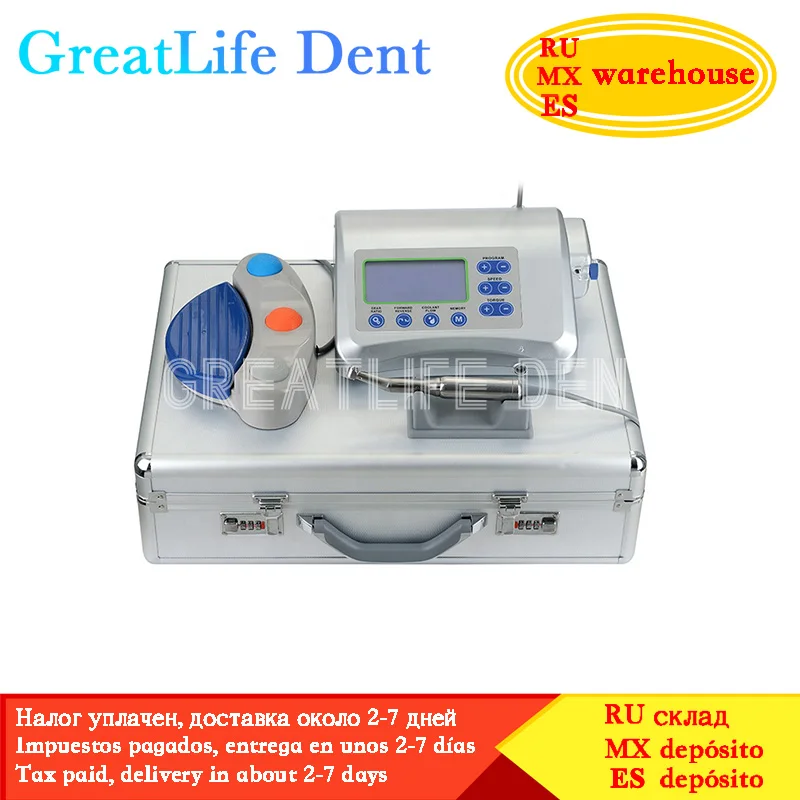 GreatLife Dent Dental Brushless Drill Motor Implant Implant Motor Implant System with 20:1 Reduction Contra Angle Handpiece