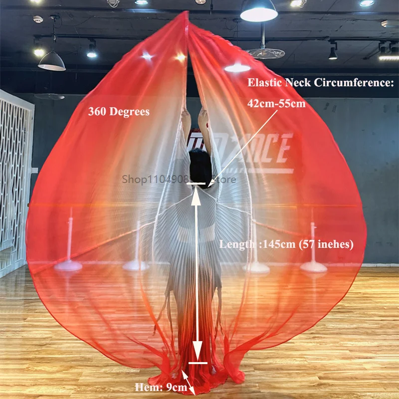 أجنحة الرقص الشرقي الكبار مع العصي التليسكوبية أزياء مسرحية زاوية إيزيس أجنحة 360 درجة هالوين كرنفال شال الدعائم