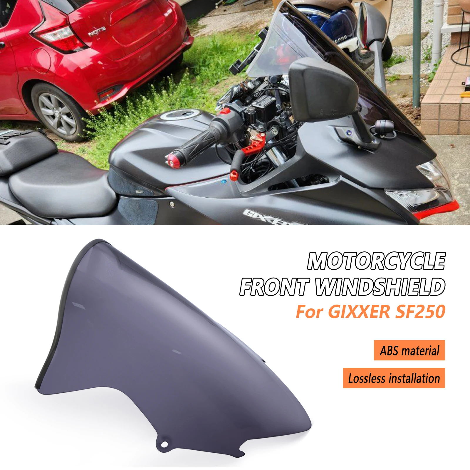 Para GIXXER 250SF 250 SF GIXXER SF250 motocicleta Touring deporte parabrisas visera Deflector carenado cubierta GIXXER250SF