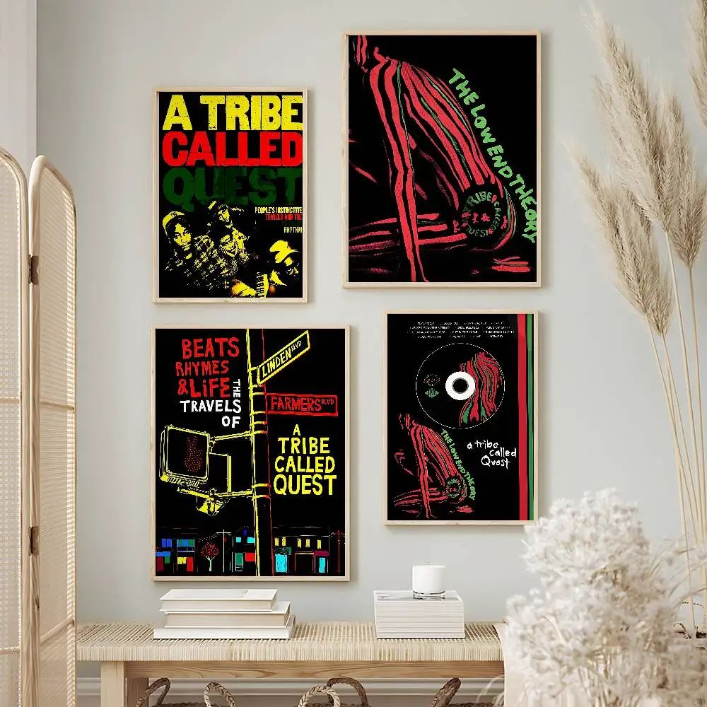 Classic Band A Tribe Called Quest Posters Premium Self-Adhesive No Residue Wall Sticker for Home Office Bar Decor