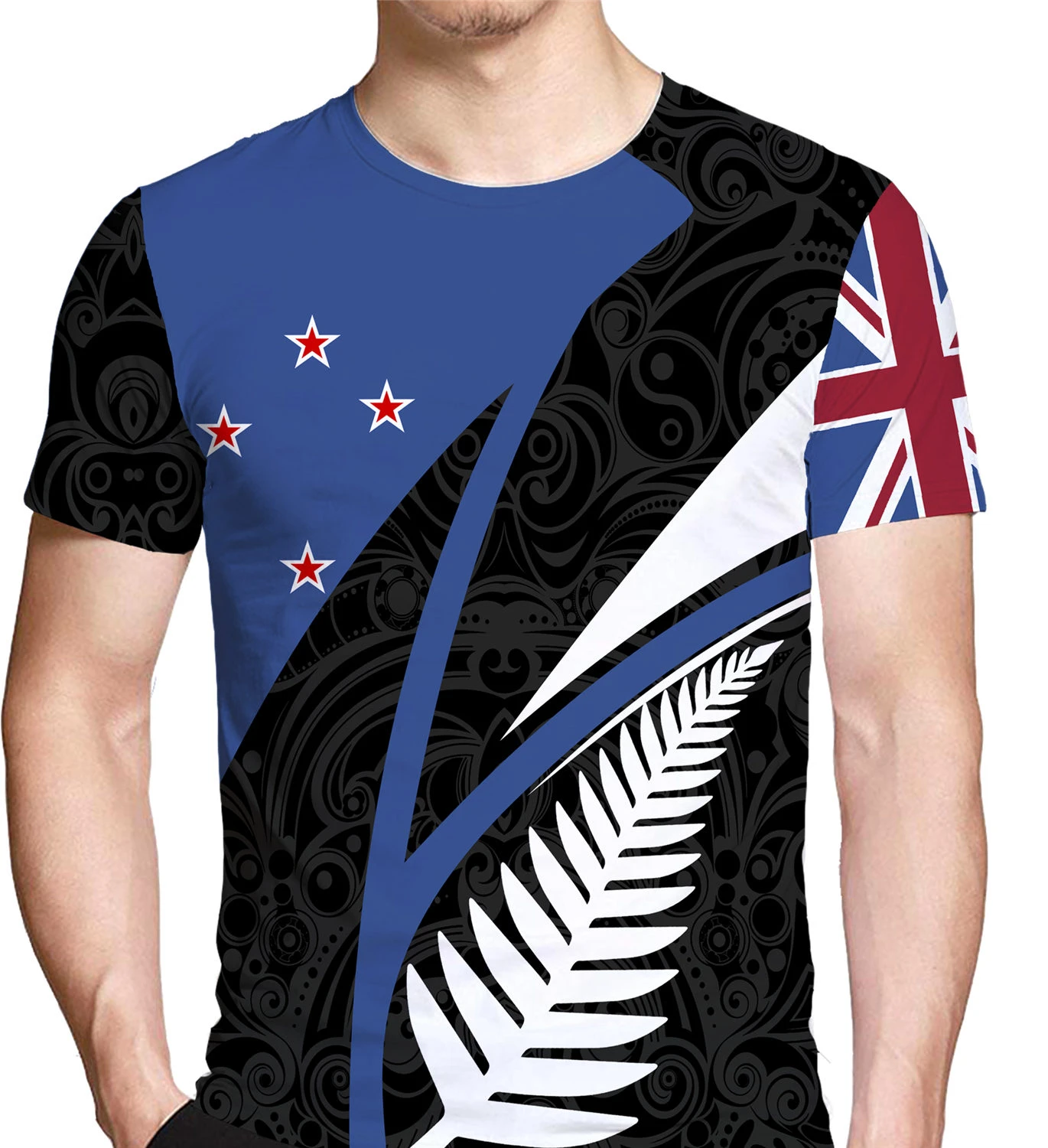 Men's T-shirt Australia Flag Print T-shirt Summer Round Neck Cool Oversize Streetwear Clothing Tshirt Men