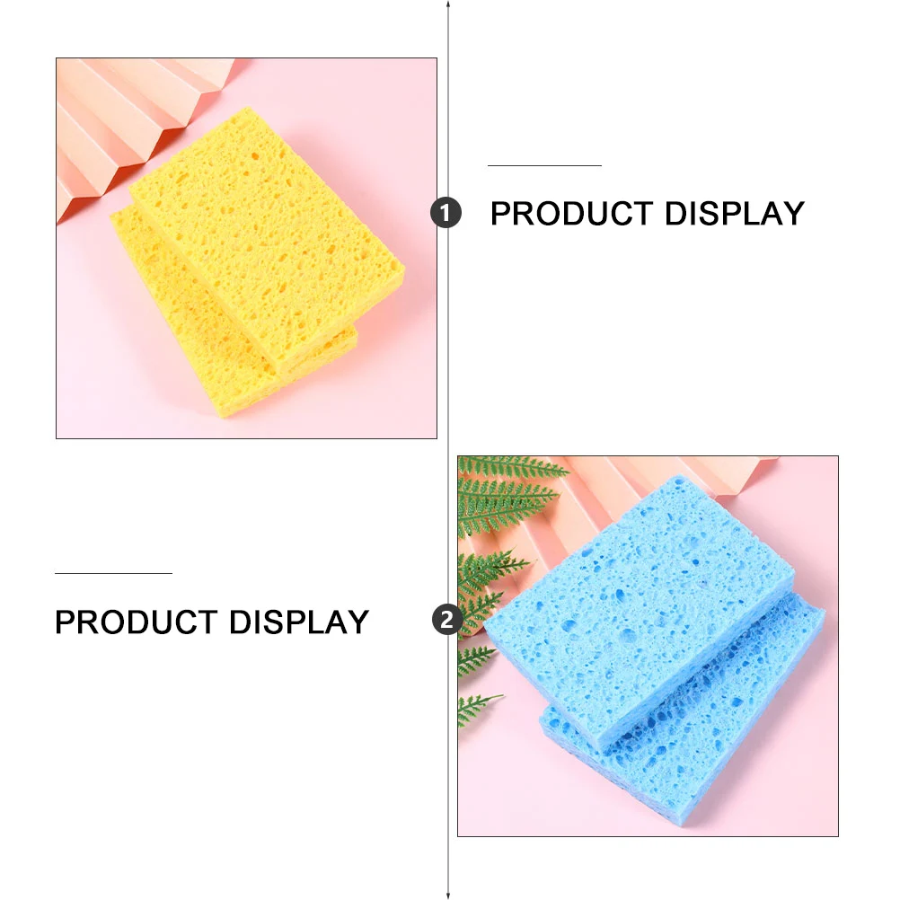 

6pcs Cleaning Sponge Dish Scrubber Soft Washable Kitchen Sponges Decontamination Tool Non Scratch Strong Absorption Efficient