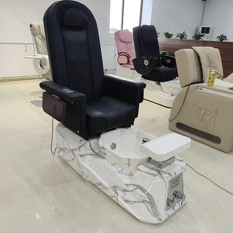 Nail Salon Equipment Human Touch Massage Foot Spa Chair Luxury Modern White FRP Base Spa Pedicure Chair with Ventilation