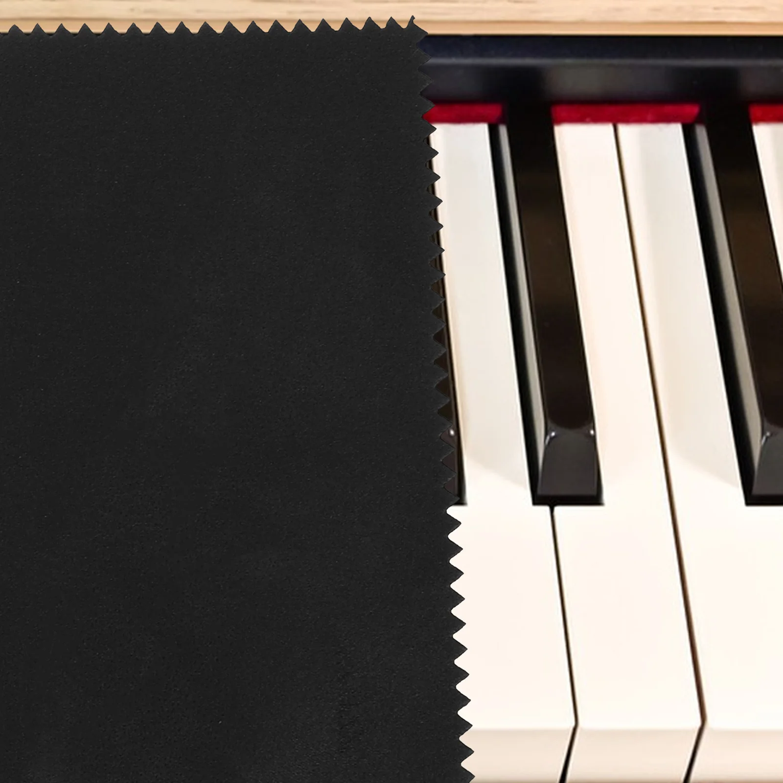 

Piano Keyboard Covers Black 127cmx15cm Foldable Cloth Supplies AntiScratch Waterproof Dustproof PU Piano Key Protector