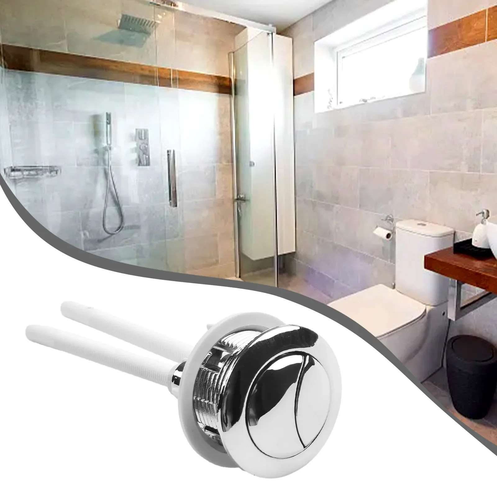 Dual Flush 38mm Closestool Parts Round Valve Push-button Switch Water Saving For- Cistern Bathroom Flushing Device