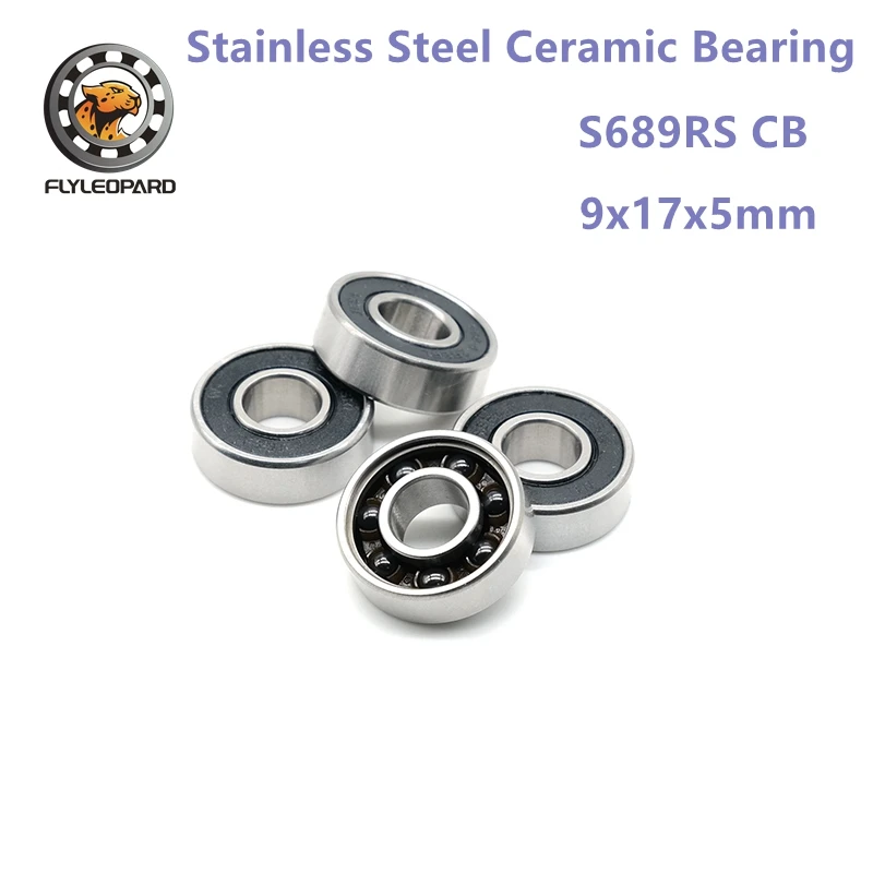 (1/2/4/6/8/10PCS) S689 2RS 9x17x5mm Stainless Steel Ceramic Ball Bearing for Transmission System - Rear derailleur pulley wheel