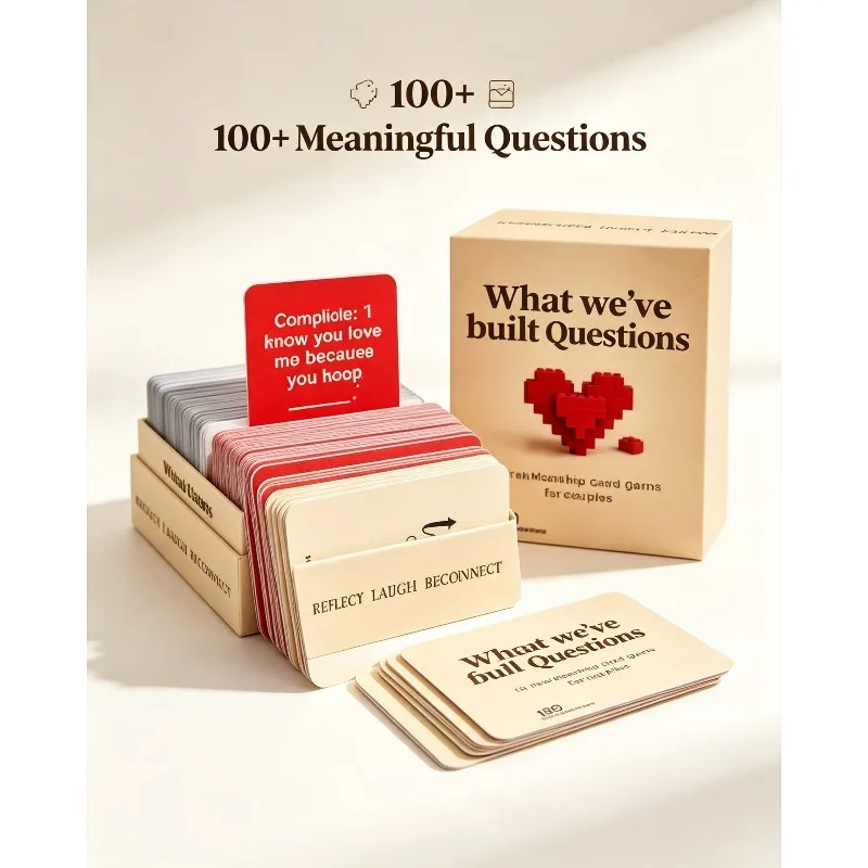 Couple Conversation Cards Game What We've Built Together Intimacy Deck Romantic Date Night Gift for Partners